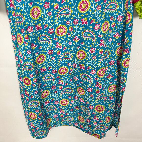 Avaasa Paisley Print Blue Tunic/Dress Size S - Picture 4 of 11